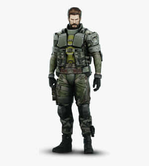 一名身穿全套戰術裝備的士兵擺出姿勢。 — 攻殼機動隊 GIF 壁紙