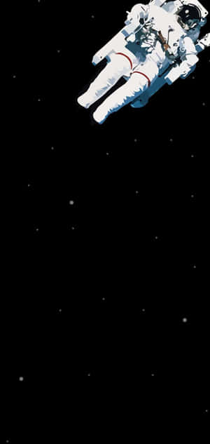 一個孤獨的太空人在佈滿星辰的太空中漂流。 — Redmi Note 壁紙