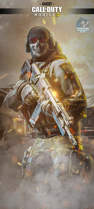 《決勝時刻Mobile》中的幽靈士兵在城市戰鬥中手持步槍。 — Pixel 9 壁紙