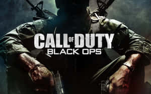 士兵為Call of Duty Black Ops遊戲穿著深色戰術裝備手持手槍。 — 使命召喚黑色行動4 壁紙