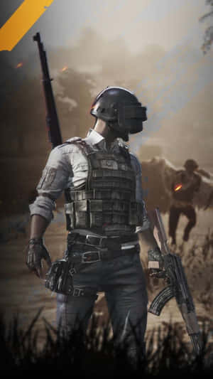 身穿戰鬥裝備的士兵在煙霧瀰漫的戰場上持步槍 — 遊戲 壁紙