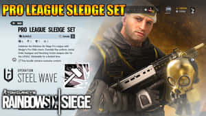 在Rainbow Six Siege遊戲界面中手持金色骷髏武器的士兵。 — 虹彩六號：圍攻行動 壁紙