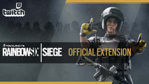 身穿戰術裝備的女性 Rainbow Six Siege 幹員舉起步槍並比出和平手勢。 — 虹彩六號：圍攻行動 壁紙