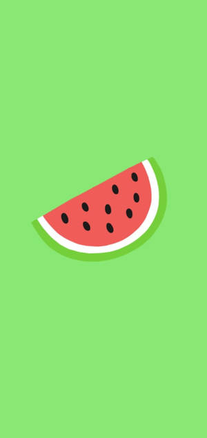 在綠色背景上的風格化西瓜切片。 — 淺綠色美學動態圖 壁紙