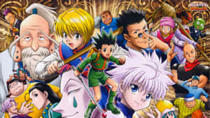 《Hunter x Hunter》動漫角色以色彩繽紛的動作姿勢呈現。 — 動漫打鬥 壁紙