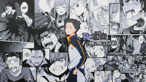 來自Rezero的漫畫畫面，展現強烈的角色表情和戲劇性場景。 — 火影忍者 佐助 GIF 壁紙