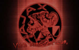 磚牆上的紅色霓虹塗鴉壁畫，寫著 Viva Amsterdam — 昏暗 壁紙