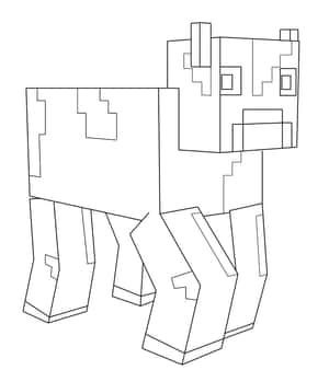 Minecraft牛的黑色線條畫。 — Galaxy Z Flip 8 壁紙