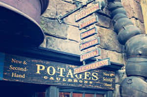 Potages Cauldrons 的店面，出售全新和二手銅、黃銅、錫和銀製的大鍋。 — MacBook Air 13 壁紙