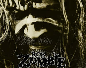 Rob Zombie 嘅強烈近距離肖像，長頭髮同哥德式化妝。