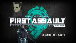 《攻殼機動隊 First Assault Online》第20集齋藤宣傳藝術，包含士兵及肖像。 — 攻殼機動隊 GIF 壁紙