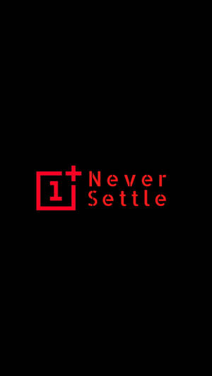 黑色背景上的紅色 OnePlus 標誌和標語 — OnePlus 壁紙