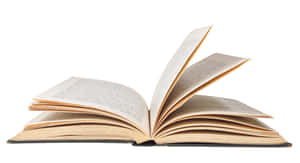 打開的復古書，泛黃書頁，白色背景