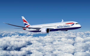 英國航空公司的噴射機在雲海之上高高飛翔。 — 雲朵 壁紙