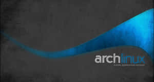 Arch Linux 標誌，在紋理灰色背景上有藍色波浪 — Cia標誌 壁紙