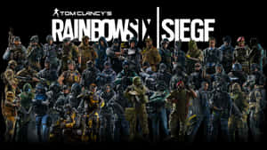 來自Tom Clancy's Rainbow Six Siege嘅戰術操作員群體持槍擺姿勢。 — 虹彩六號：圍攻行動 壁紙