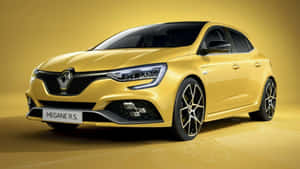 黃色雷諾 Mégane R.S. 跑車在攝影棚中 — 酷車 壁紙