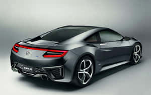 灰色Acura NSX Concept跑車，紅色尾燈，在攝影棚中 — Steam Deck OLED 壁紙