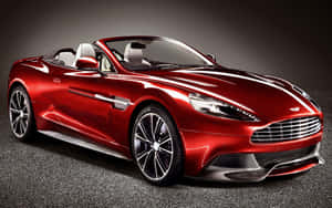 攝影棚中的紅色Aston Martin開篷跑車 — 酷車 壁紙