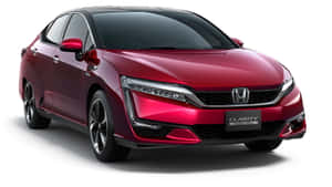 紅色Honda Clarity Fuel Cell轎車攝影棚照片 — 本田 壁紙