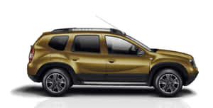 金色 Duster SUV 在工作室拍攝中帶有倒影和陰影。 — 荼毘 GIF 壁紙