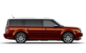 銅色Ford Flex SUV，配備銀色車頂和合金輪圈，攝影棚拍攝。 — 1280x800 壁紙