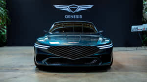 在車展上展出的青色Genesis概念車。 — 新世紀福音戰士 壁紙