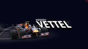紅牛一級方程式賽車，在深色背景上帶有 Sebastian Vettel 名字圖形。 — 4K 法拉利 壁紙