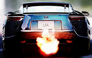 藍色Lexus LFA跑車帶有排氣火焰。 — Steam Deck 壁紙