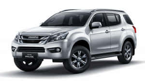 銀色Isuzu MUX SUV在攝影棚燈光下，背景乾淨。 — 林寶堅尼貨車 壁紙
