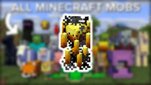 一隻帶有黃色和黑色方塊的像素化Minecraft蜜蜂。 — 型格 Minecraft 壁紙