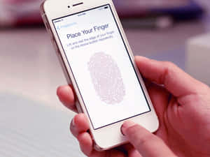手在 iPhone 主頁按鈕上設定指紋 — 手機鎖定螢幕 壁紙