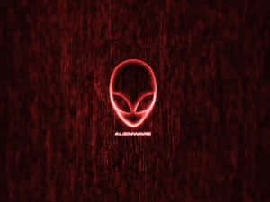 發光紅色Alienware標誌，在深色背景上帶有數碼雨效果。 — 異鄉人 GIF 壁紙