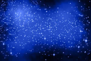 深藍色夜空中閃爍的星星，帶有柔和的光芒。