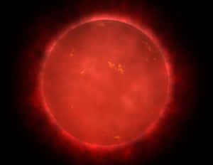 太空中帶有耀斑和日冕的紅色恆星 — 太空美學 GIF 壁紙