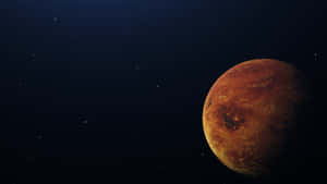 一顆帶有隕石坑的紅色行星漂浮在滿天星斗的夜空中。 — 火星 GIF 壁紙