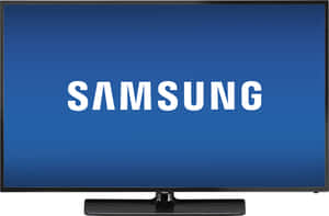 Samsung電視在藍色屏幕上顯示品牌標誌