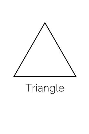 白色背景上標有 triangle 的黑色三角形形狀。 — 小米Pad 8 Pro 壁紙