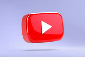 漂浮的紅色 YouTube 播放按鈕圖示在薰衣草背景上 — YouTube 壁紙