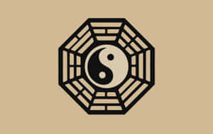 Dharma Initiative 標誌，在米色背景上的八邊形中有陰陽圖案