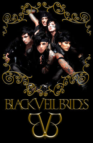Black Veil Brides 樂團成員穿著哥德式服裝，帶有紋身和妝容。 — Oppo Pad Mini 壁紙
