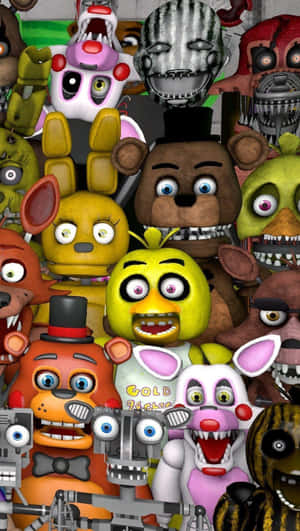 來自《Five Nights at Freddy's》的一組恐怖機械動物角色。