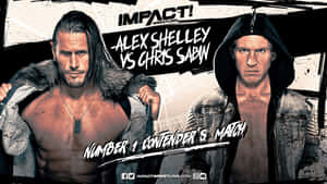 摔角手 Alex Shelley 和 Chris Sabin 在 Impact Wrestling 的宣傳海報中對峙。