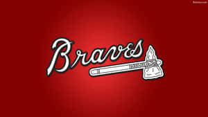 Braves 棒球隊標誌，紅色背景上帶有戰斧。