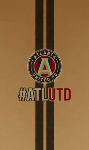 亞特蘭大聯足球隊標誌，條紋背景上帶有標籤 ATLUTD。 — 足球 壁紙