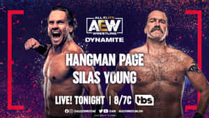 AEW Dynamite 宣傳海報中的兩位摔角手。