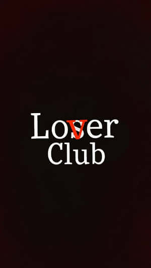 深棗紅色背景上的白色和紅色 Loser Club 文字標誌
