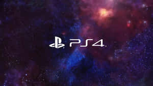 PS4標誌漂浮在色彩繽紛的星雲中。