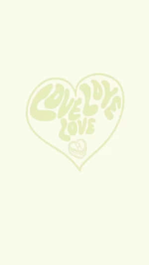 一個心形，裡面寫著love這個詞，背景是淺色。