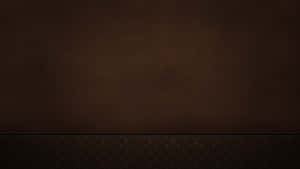 深棕色皮革壁紙，底部帶有 Louis Vuitton 字母組合圖案。